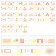 CARD LOVER 信的戀人 心動語焉不詳PET膠帶 30mm x 3m, 脈脈星芒, 6捲