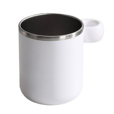 YoGoMoJi 304不鏽鋼牙刷架式漱口杯, 1個, 白色