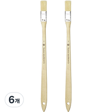 TRANSON My Daily美術用油畫扁筆 淺木色, 6個, 1號