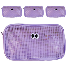 小麥購物 可愛眼睛網袋收納包 G766 65g, 紫色, 4個