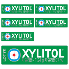 롯데자일리톨 에프, 24g, 6개