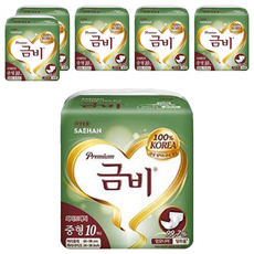 Geumbi 韓國原裝進口 Premium 黏貼式成人紙尿褲 寬版魔鬼氈 SHA205 男女通用, M號, 10片, 6包