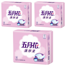 五月花 蓬厚柔頂級抽取衛生紙 100張, 12包, 3袋