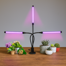 비상 실내 재배 식물 성장 조명 USB LED등 3헤드 + 어댑터, 혼합색상