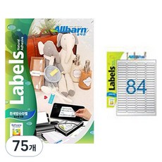 올바른 흰색방수라벨 잉크젯용 4X21, 84칸, 75개