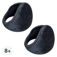 해피제이 겨울 방한 귀마개, 블랙, 8개