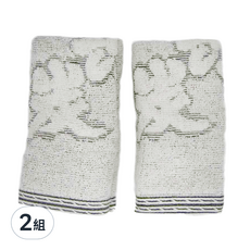 ONE&ONE 慶峯棉業 台灣製竹炭紗雙股厚毛巾 76 x 33cm 2條, 單色, 2組