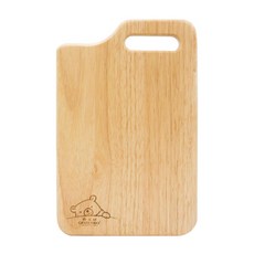 GOZENBO 御膳坊 省力提把GOBO熊沾板, 木色, 1個