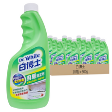 Dr.White 白博士 廚房PLUS清潔劑 補充瓶, 600g, 18瓶