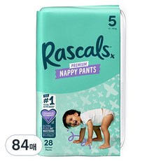Rascals 優質棉柔舒適褲型尿布, 84片, 第5階段
