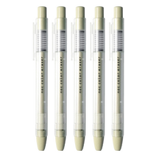 sun-star 按壓出芯橡皮擦, 雙層筆身, 附筆夾, 檸檬, 5支