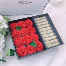 Lovely Farm 皇家康乃馨香皂花現金禮物盒, OPP塑膠袋-紅色, 1個