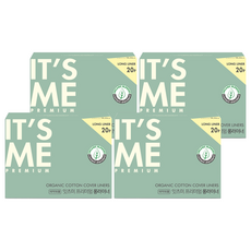 잇츠미 프리미엄 순면커버 생리대 롱라이너 일반형, 20개입, 4개