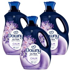 다우니 울트라 캄 섬유유연제 라벤더 앤 바닐라빈 본품, 2.4L, 3개