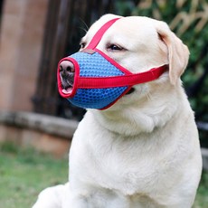 April 16 狗狗訓練用網眼嘴套 M, 紅色 + 藍色, 1個