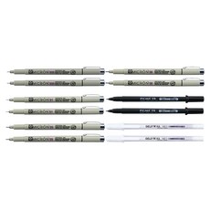 Pigma 漫畫6支裝繪圖用筆組, 混合色, 2套