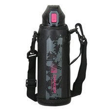 PEARL LIFE 珍珠金屬 直飲運動水瓶 附袋 HC-181, 黑色 + 粉紅色, 1.1L, 1個