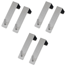 Iwooa 飯店式不鏽鋼門後掛勾, 單一顏色, 6個