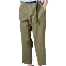 KZM OUTDOOR 可調休閒褲 軍綠 L 100%棉