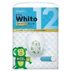 nepia 王子 Whito 超薄長效褲型尿布, M, 58片