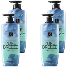 엘라스틴 퓨어 브리즈 퍼퓸 샴푸 로즈 앤 피오니향, 600ml, 4개