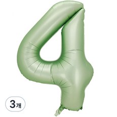 Pang Party 數字字母氣球 101cm 4, 蘋果綠, 3個