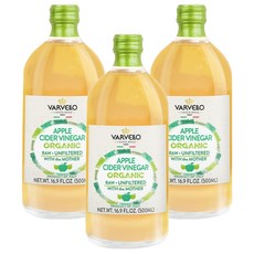 VARVELLO 瓦爾維羅 蘋果醋, 3個, 500ml