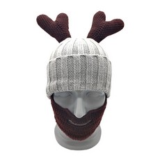 聖誕馴鹿魯道夫鬍鬚帽, 1個, 混色