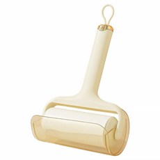 葉子小舖 輕奢風斜撕式滾輪黏毛器 奶油黃, 1支