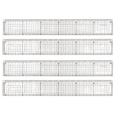 Artmate 裁切直尺 30cm, 混和顏色, 4支