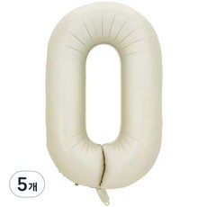 Pang Party 數字字母氣球 101cm 0, 白色, 5個