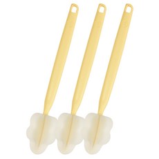 BABY&I 長柄奶瓶刷 3入組, MUSTARD, 1組