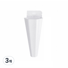 The Flow Company 吸附式壁掛水耕花盆, 直立式白色, 3個