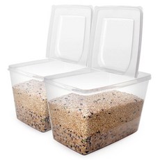 나카야 스탠딩 캐니스터 밀폐용기, 2개, 3L