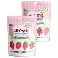 義美生機 甜心草莓, 冷凍真空乾燥, 無油炸無添加, 健康美味, 草莓香氣濃郁, 25g, 2包