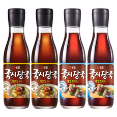 샘표 국시장국 가쓰오 350ml 2p + 메밀소바 350ml 2p, 1세트