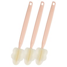 BABY&I 長柄奶瓶刷 3入組, CORAL PINK, 1組