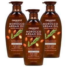 오가니스트 아르간 오일 윤기 영양 컨디셔너, 500ml, 3개