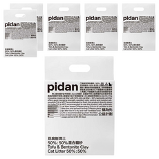 pidan 寵物貓砂 經典 豆腐膨潤土混合砂, 2.4kg, 6袋