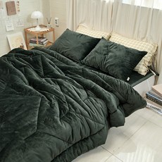 바자르 타임 솔리드 5mm 극세사 차렵이불 세트