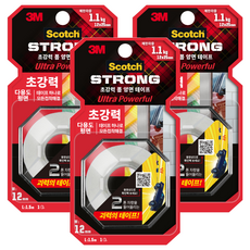 3M Scotch 3M 超強力多用途泡棉雙面膠帶 平面用 UP115, 3個