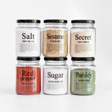 WeThink 奶瓶材質調味罐組, 1套, 調味罐 350ml 6個 + 標籤9張