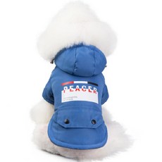 DING DONG PET 寵物刷毛連帽衛衣, 藍色