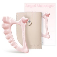 face factory 陶瓷天使刮痧板 + 收納袋組合, 嬰兒粉(刮痧板), 1套