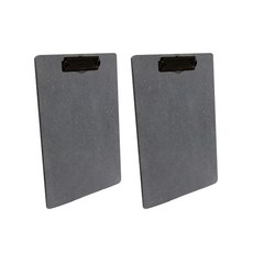 ATREES 環保板夾菜單板 A4 大, 夾子(黑色), 板(黑色), 2個