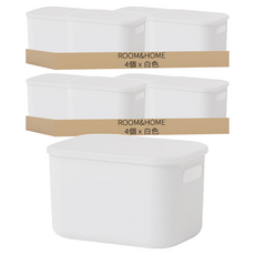 Room&Home Any Pantry 收納箱 白色 2個 S(180×260×160mm), 4個