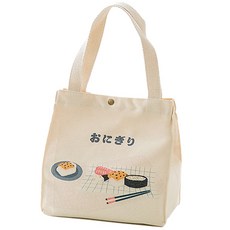 日式設計攜帶式帆布便當袋 A03, 1個