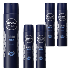 니베아 맨 쿨킥 스프레이 데오드란트, 200ml, 5개