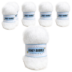 니뜨 허니버블 수세미 뜨개실 90g, 6개, 01화이트