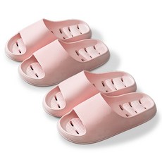 防滑浴室拖鞋組, 粉色, 2組